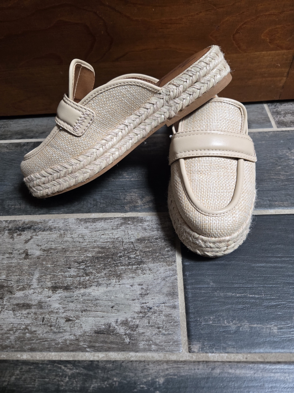 Zodiac Beige Espadrille Mules